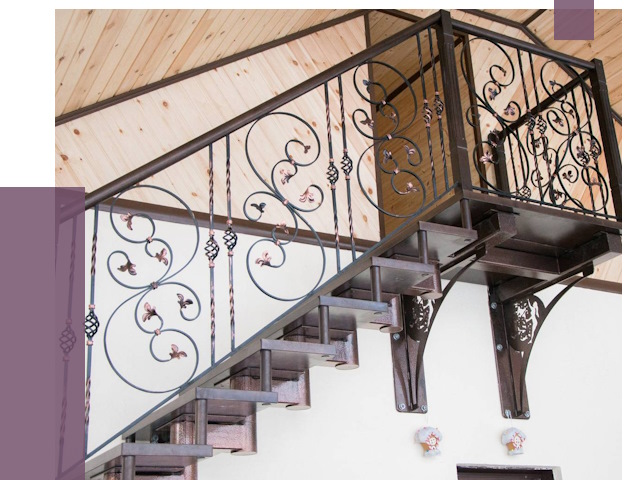 Кованые лестницы в Барабинске от 79225 руб. под ключ