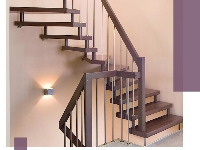 Изготовление лестниц на больцах в Барабинске под ключ