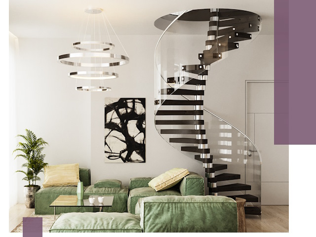 Лестницы для двухуровневой квартиры в Барабинске — изготовление и монтаж