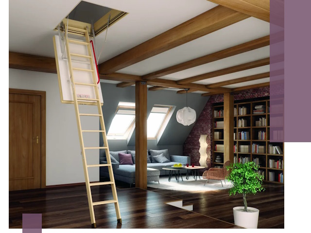 Чердачные лестницы под ключ в Барабинске: изготовление и монтаж