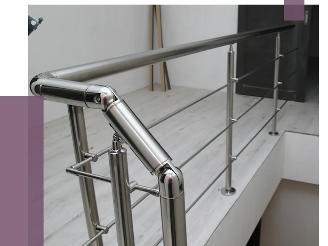 Перила из нержавеющей стали в Барабинске от 8938 руб. под ключ | ПРОЛЁТ-Ббн