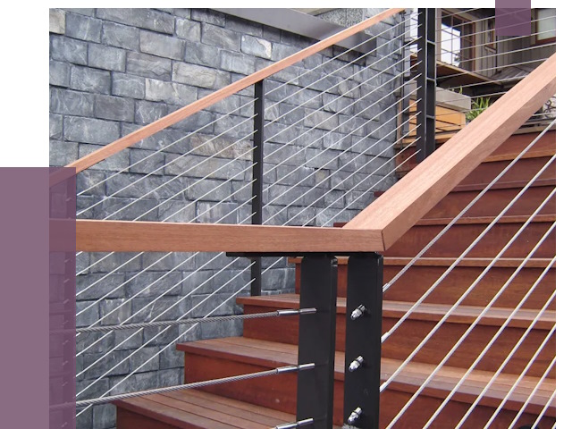 Тросовые перила под ключ в Барабинске от 7719 руб.