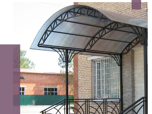 Металлические навесы и козырьки в Барабинске от 12696 руб.