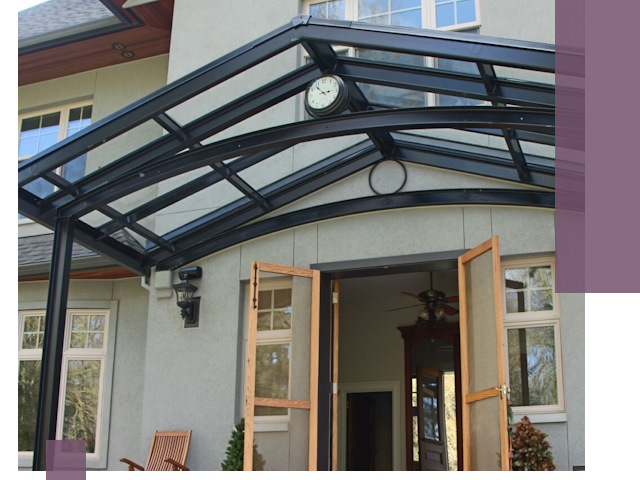 Изготовление и монтаж навесов и козырьков в Барабинске