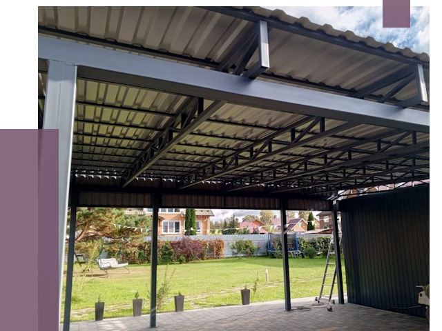 Монтаж навесов в Барабинске от 7313 руб. — установка навеса | ПРОЛЁТ-Ббн