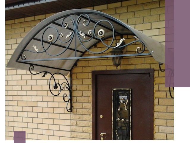 Изготовление козырьков из металла под ключ в Барабинске