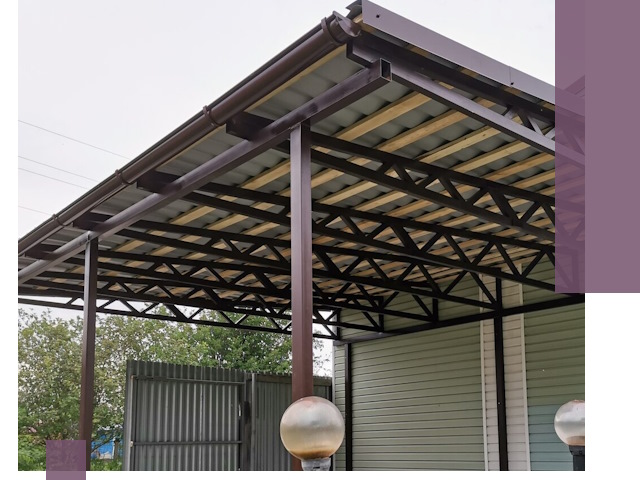 Навесы под ключ в Барабинске: изготовление, монтаж и гарантия