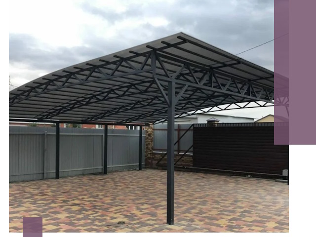 Недорогие навесы под ключ в Барабинске — изготовление и монтаж