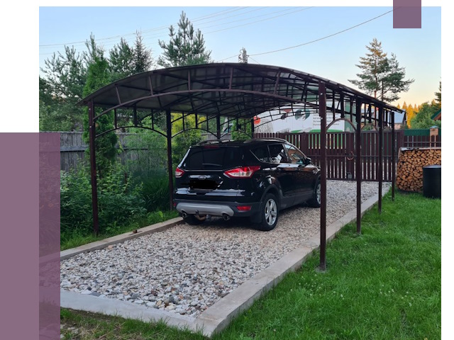 Навесы для автомобиля в Барабинске от 13052 руб.  | ПРОЛЁТ-Ббн