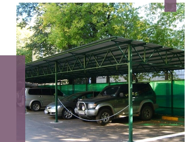 Навесы для парковки в Барабинске от 79732 руб. заказать | ПРОЛЁТ-Ббн