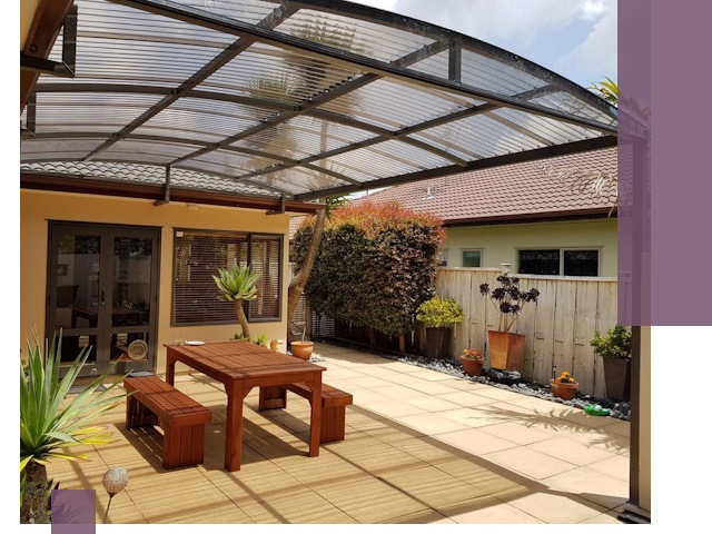 Навесы во двор под ключ в Барабинске — изготовление и монтаж