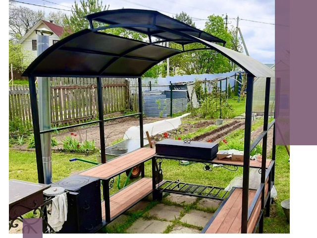 Навесы для барбекю в Барабинске: изготовление, монтаж и демонтаж