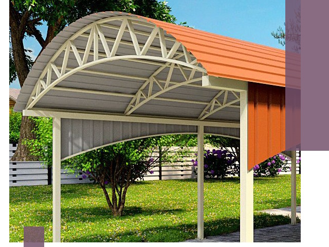 Навесы из профнастила под ключ в Барабинске — установка и монтаж