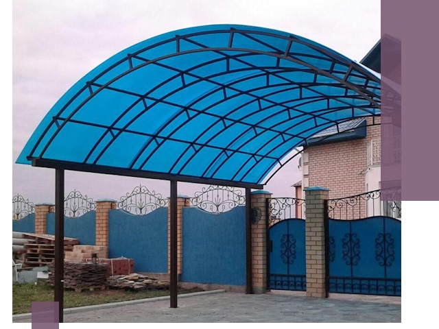 Арочные навесы под ключ в Барабинске — изготовление и монтаж