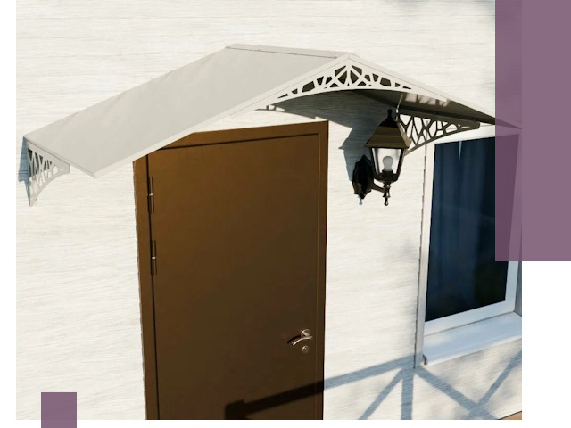 Металлические козырьки на входы и террасы в Барабинске