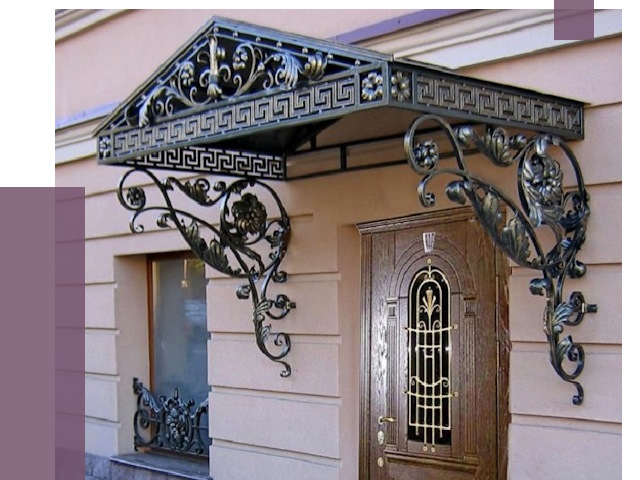 Кованые козырьки в Барабинске под ключ от 12645 руб. — ПРОЛЁТ
