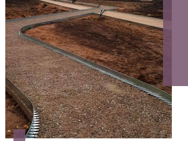 Металлические бордюры под ключ в Барабинске — изготовление и монтаж