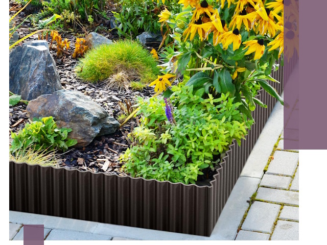 Металлические бордюры для клумб в Барабинске — производство и монтаж